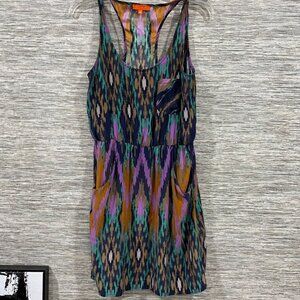 G.L.A.M. Racerback Dress – Medium – Bold Ikat Print, Rayon, Deep Pockets